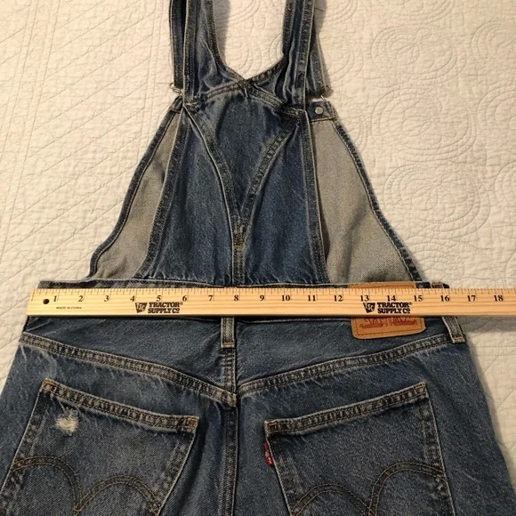 Levi's Blue Denim Overalls - Picture 9 of 14